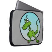 FUNNY CARTOON DINOSAUR LAPTOP SLEEVE (Vorne Rechts)
