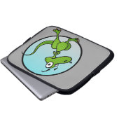 FUNNY CARTOON DINOSAUR LAPTOP SLEEVE (Vorne Knopf)