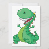 Funny Cartoon Dinosaur Roaring T-Rex Einladung (Vorderseite)