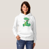 Funny Cartoon Dinosaur Roaring T-Rex Hoodie (Vorne ganz)