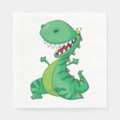 Funny Cartoon Dinosaur Roaring T-Rex Serviette (Vorderseite)