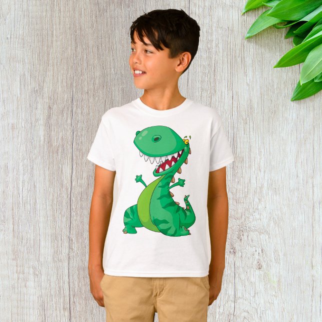 Funny Cartoon Dinosaur Roaring T-Rex T-Shirt (Von Creator hochgeladen)