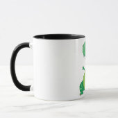 Funny Cartoon Dinosaur Roaring T-Rex Tasse (Links)
