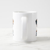 Funny Cartoon Dog Butler Quote Jumbo-Tasse (Rückseite)