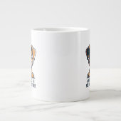 Funny Cartoon Dog Butler Quote Jumbo-Tasse (Vorderseite)