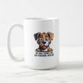 Funny Cartoon Dog Butler Quote Kaffeetasse (Links)