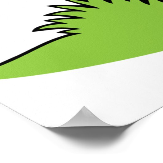 Funny Cartoon Dog Cat and Chicken on Doghouse Poster (Ecke)