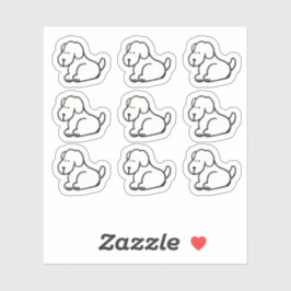 Funny Cartoon Dog Custom-Cut Vinyl Stickers Aufkleber