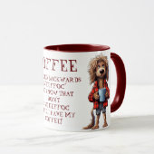 Funny Cartoon Dog Kaffee kopiert rückwärts Tasse (VorderseiteRechts)