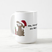 Funny Cartoon Dog mit Sprichwort Kaffeetasse (Vorderseite Links)
