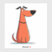 Funny Cartoon Dog Sticker (Blatt)