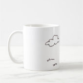 Funny Cartoon Dog Under Tree Line Drawing Kaffeetasse (Links)