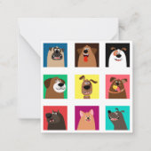 Funny Cartoon Dogs Mitteilungskarte (Vorderseite)