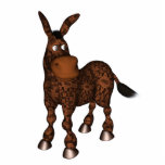 Funny Cartoon Donkey Fotoskulptur Magnet<br><div class="desc">Ein amüsanter Cartoon-Esel,  der mit 3D-Kunst erstellt wurde.</div>