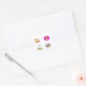 Funny Cartoon Duck 4 Pack Stickers (Umschlag)