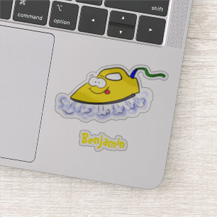 Funny Cartoon Eisen Wäsche Illustration Aufkleber