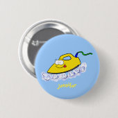 Funny Cartoon Eisen Wäsche Illustration Button (Vorne & Hinten)