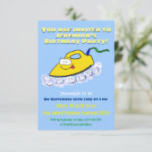 Funny Cartoon Eisen Wäsche Illustration Einladung (Stehend Vorderseite)