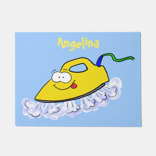 Funny Cartoon Eisen Wäsche Illustration Fußmatte (Vorderseite)