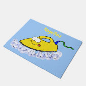 Funny Cartoon Eisen Wäsche Illustration Fußmatte (Schrägansicht)