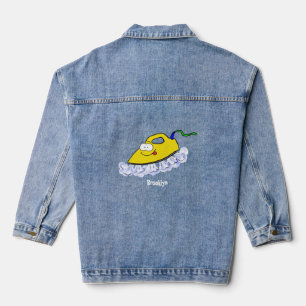 Funny Cartoon Eisen Wäsche Illustration Jeansjacke