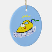 Funny Cartoon Eisen Wäsche Illustration Keramik Ornament (Rechts)
