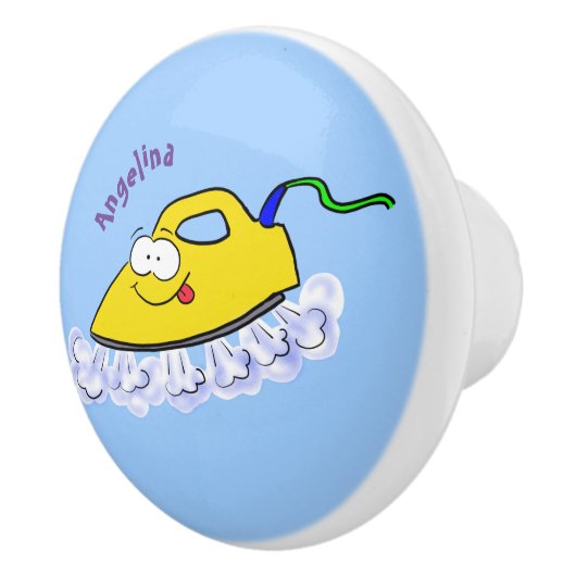 Funny Cartoon Eisen Wäsche Illustration Keramikknauf (Rechts)