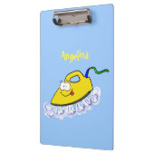 Funny Cartoon Eisen Wäsche Illustration Klemmbrett (Links)