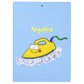 Funny Cartoon Eisen Wäsche Illustration Klemmbrett (Rückseite)