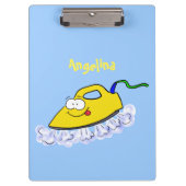 Funny Cartoon Eisen Wäsche Illustration Klemmbrett (Vorderseite)