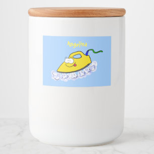 Funny Cartoon Eisen Wäsche Illustration Lebensmitteletikett
