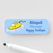 Funny Cartoon Eisen Wäsche Illustration Namensschild (Beispiel)