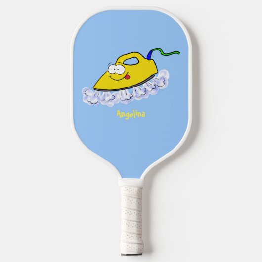 Funny Cartoon Eisen Wäsche Illustration Pickleball Schläger (Vorderseite)