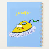 Funny Cartoon Eisen Wäsche Illustration Planer (Rückseite)