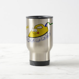 Funny Cartoon Eisen Wäsche Illustration Reisebecher
