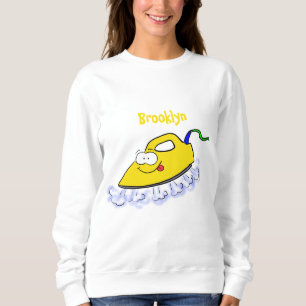 Funny Cartoon Eisen Wäsche Illustration Sweatshirt