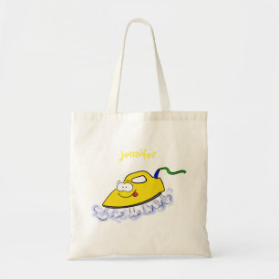 Funny Cartoon Eisen Wäsche Illustration Tragetasche