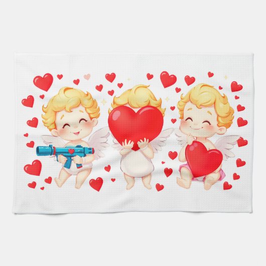 Funny Cartoon Engel Geschenk für Sie Geschirrtuch (Horizontal)