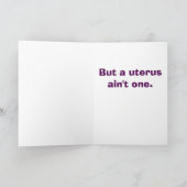 Funny Cartoon erhält Hysterectomic Card Karte (Innenseite)