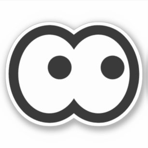 Funny Cartoon Eyeball Vinyl Aufkleber