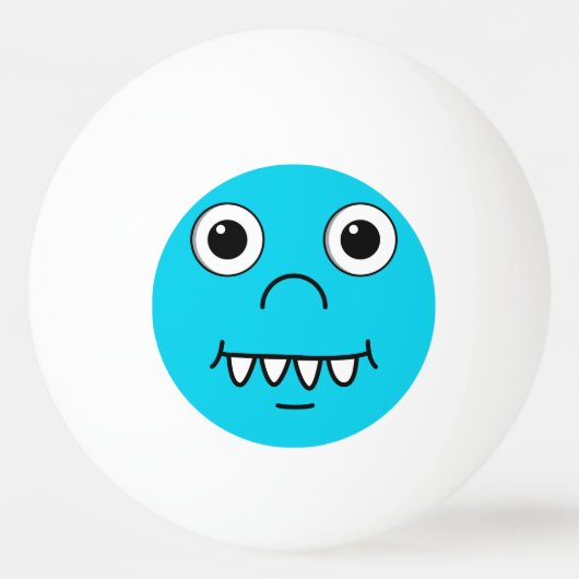 Funny Cartoon face Tischtennisball (Vorderseite)