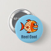 Funny Cartoon Fish Ocean Pun Button (Vorne & Hinten)