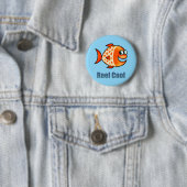 Funny Cartoon Fish Ocean Pun Button (Beispiel)