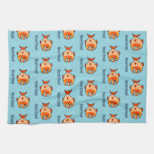 Funny Cartoon Fish Ocean Pun Geschirrtuch (Horizontal)