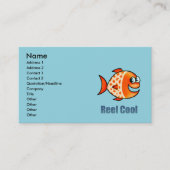 Funny Cartoon Fish Ocean Pun Visitenkarte (Vorderseite)