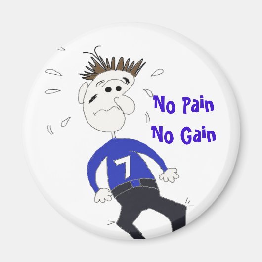 Funny Cartoon Fitness Magnet (Vorne)