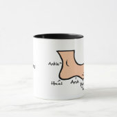 Funny Cartoon Foot Podiatrie Tasse (Zentrum)