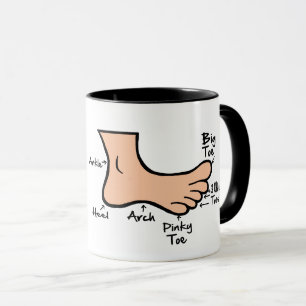 Funny Cartoon Foot Podiatrie Tasse