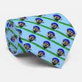 Funny Cartoon Football in einem Helm Krawatte (Gerollt)