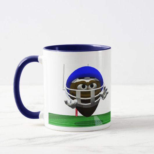 Funny Cartoon Football in einem Helm Tasse (Links)